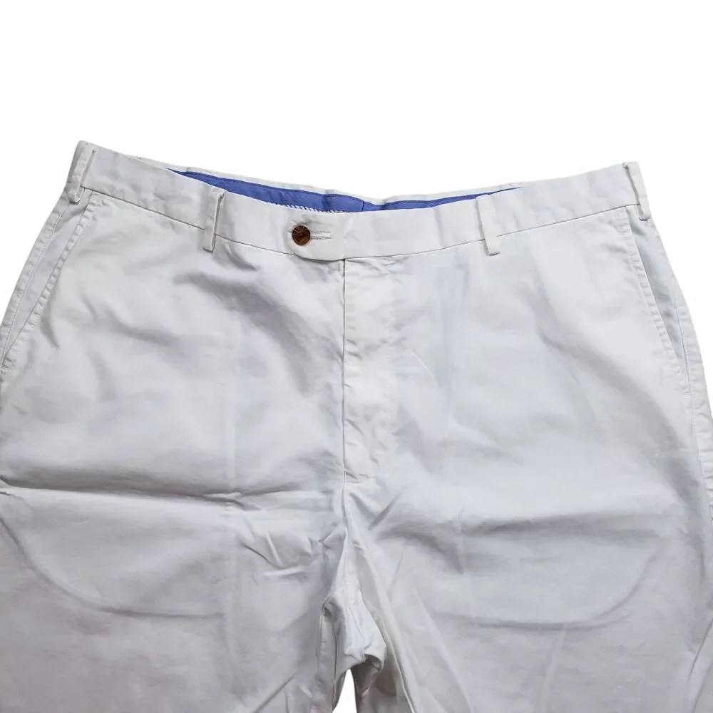 Peter Millar White Flat Front Men’s Shorts